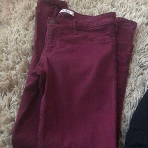 Hollister maroon jeans.  28x31